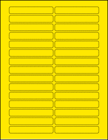 Sheet of 3.5" x 0.55" True Yellow labels