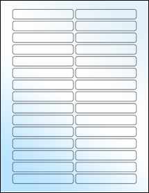 Sheet of 3.5" x 0.55" White Gloss Inkjet labels