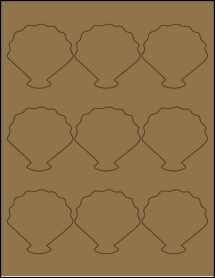 Sheet of 0" x 0" Brown Kraft labels