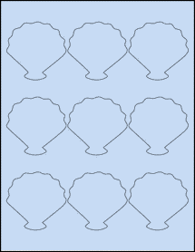 Sheet of 0" x 0" Pastel Blue labels