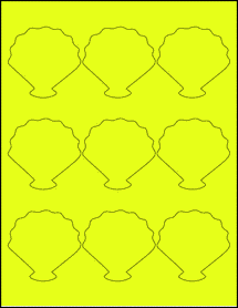 Sheet of 0" x 0" Fluorescent Yellow labels