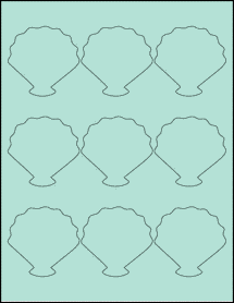 Sheet of 0" x 0" Pastel Green labels