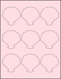 Sheet of 0" x 0" Pastel Pink labels