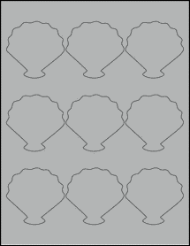 Sheet of 0" x 0" True Gray labels