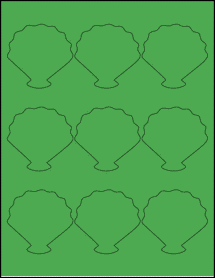 Sheet of 0" x 0" True Green labels