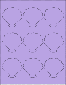 Sheet of 0" x 0" True Purple labels