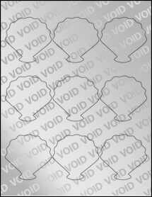 Sheet of 0" x 0" Void Silver Polyester labels