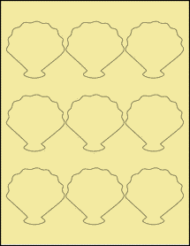 Sheet of 0" x 0" Pastel Yellow labels