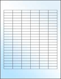 Sheet of 1.25" x 0.375" White Gloss Inkjet labels