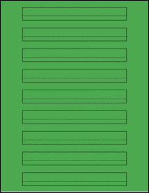 Sheet of 6" x 0.75" True Green labels