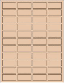 Sheet of 1.8125" x 0.8125" Light Tan labels