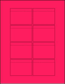 Sheet of 2.875" x 2.1238" Fluorescent Pink labels