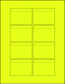 Sheet of 2.875" x 2.1238" Fluorescent Yellow labels