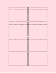 Sheet of 2.875" x 2.1238" Pastel Pink labels