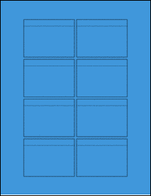 Sheet of 2.875" x 2.1238" True Blue labels