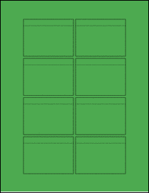 Sheet of 2.875" x 2.1238" True Green labels