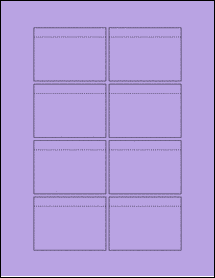 Sheet of 2.875" x 2.1238" True Purple labels