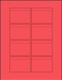 Sheet of 2.875" x 2.1238" True Red labels