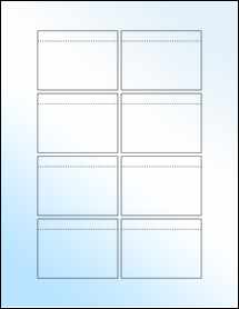 Sheet of 2.875" x 2.1238" White Gloss Inkjet labels