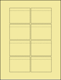 Sheet of 2.875" x 2.1238" Pastel Yellow labels