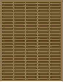 Sheet of 1.5" x 0.28" Brown Kraft labels