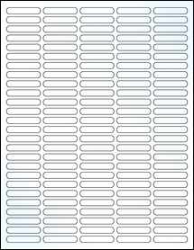 Sheet of 1.5" x 0.28" Clear Gloss Inkjet labels