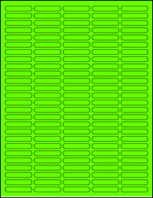 Sheet of 1.5" x 0.28" Fluorescent Green labels