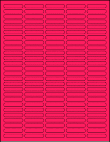 Sheet of 1.5" x 0.28" Fluorescent Pink labels