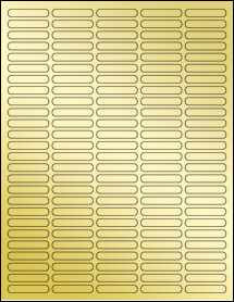 Sheet of 1.5" x 0.28" Gold Foil Laser labels