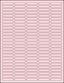 Sheet of 1.5" x 0.28" Pastel Pink labels