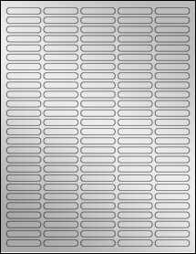 Sheet of 1.5" x 0.28" Silver Foil Inkjet labels