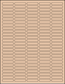 Sheet of 1.5" x 0.28" Light Tan labels