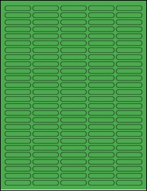 Sheet of 1.5" x 0.28" True Green labels