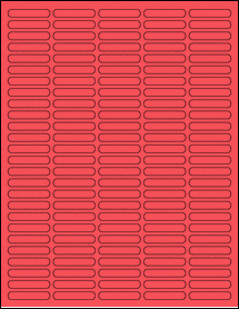 Sheet of 1.5" x 0.28" True Red labels