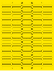 Sheet of 1.5" x 0.28" True Yellow labels