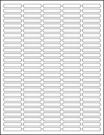 Sheet of 1.5" x 0.28" Removable White Matte labels