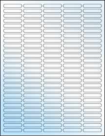 Sheet of 1.5" x 0.28" White Gloss Laser labels