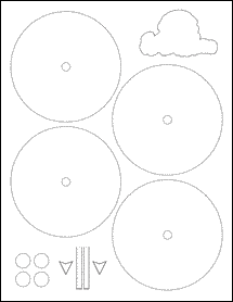 Sheet of 4.0625" x 4.0625"  labels