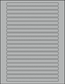 Sheet of 6.85" x 0.375" True Gray labels