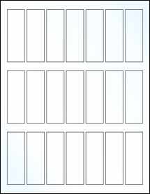 Sheet of 1" x 3" Clear Gloss Laser labels