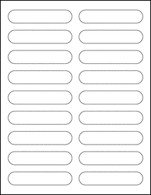 Sheet of 3.625" x 0.75" Weatherproof Matte Inkjet labels