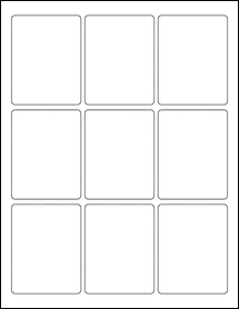 Sheet of 2.49" x 3.2"  labels
