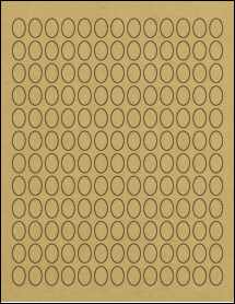 Sheet of 0.475" x 0.696" Brown Kraft labels