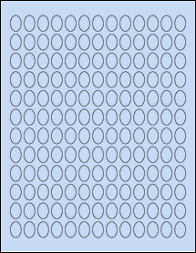 Sheet of 0.475" x 0.696" Pastel Blue labels