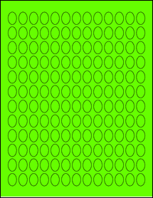 Sheet of 0.475" x 0.696" Fluorescent Green labels