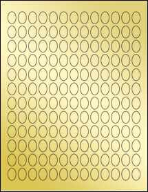 Sheet of 0.475" x 0.696" Gold Foil Laser labels