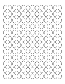 Sheet of 0.475" x 0.696" Weatherproof Polyester Laser labels