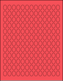 Sheet of 0.475" x 0.696" True Red labels