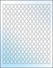 Sheet of 0.475" x 0.696" White Gloss Inkjet labels