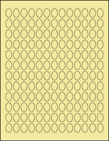 Sheet of 0.475" x 0.696" Pastel Yellow labels